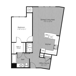 bedroom floor plan | the madison at ballston station at West 130, West Hempstead, NY 11552