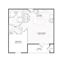 A4 Floorplan at Agave, San Antonio, Texas