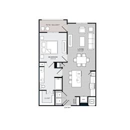 A4 Floor Plan at The Bridge at McKinney, McKinney