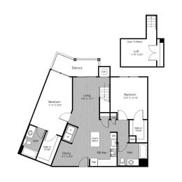 2 bed 2 bath Q at Metro 303, Hempstead