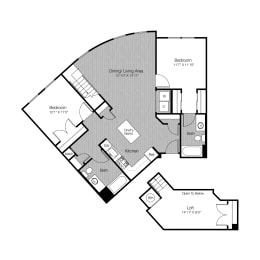 2 bed 2 bath K at Metro 303, Hempstead