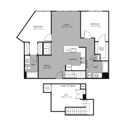 bedroom floor plan | the madison at ballston station at West 130, West Hempstead