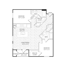 B4 Floorplan at Agave, San Antonio, TX, 78205