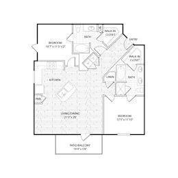 B6 Floorplan at Agave, San Antonio