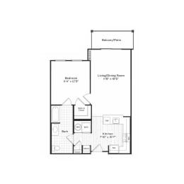 Beacon 1 Floor Plan at Harbor Pointe, New Jersey, 07002