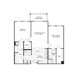 Flagship 3 Floor Plan at Harbor Pointe, New Jersey, 07002