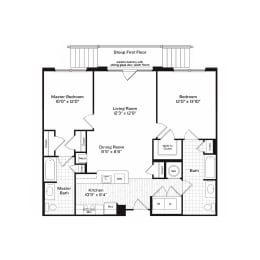 Flagship 4 Floor Plan at Harbor Pointe, Bayonne, NJ, 07002