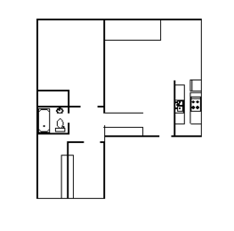 3 bedroom 1 bathroom floorplan