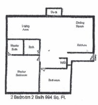  Floor Plan 2 Bedroom, 2 Bath_994