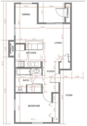  Floor Plan 1x1