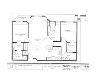 A floor plan of a house with labeled rooms and dimensions.
