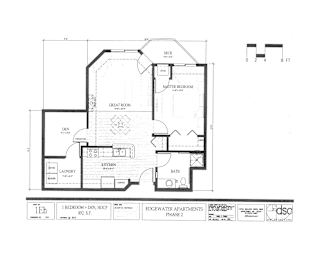 A black and white architectural floor plan with various labeled rooms and measurements.