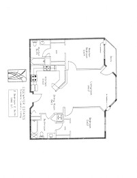 A black and white image of a floor plan for a building.