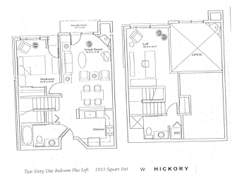 A floor plan of a two story residential property.