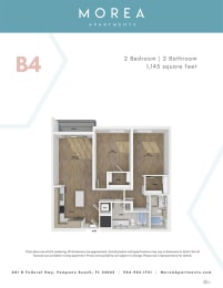 B4 Floor Plan at Morea Apartments, Florida