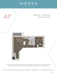 A7 Floor Plan at Morea Apartments, Florida