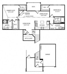 2 bed 2 bath at Twin Fountains Apartments, Mason, Ohio