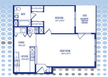  Floor Plan 1 bed 1 bath