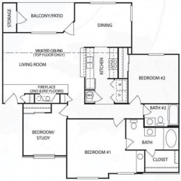  Floor Plan 3 Bed 2 Bath