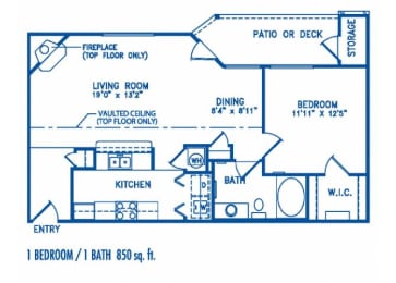 Floor Plan 1 bedroom
