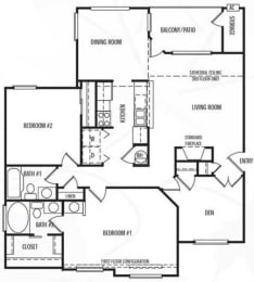 Floor Plan 3 Bed 2 Bath