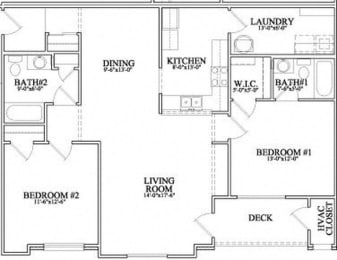 2 bed 2 bath at The Legends at Steeplechase Apartments, Richwood