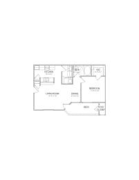  Floor Plan 1 bedroom 1 bathroom