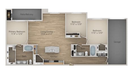 Tuscany Floor Plan at Riachi at One21, Texas