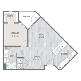 A2 Floor Plan at Audere Apartments, Phoenix