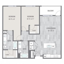 B2 Floor Plan at Audere Apartments, Phoenix, Arizona