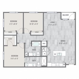 C1 Floor Plan at Audere Apartments, Phoenix