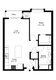 The McFarland Floor Plan at One Glenn Place, Fitchburg, WI