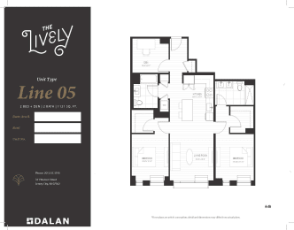 B3D Floor Plan at The Lively, Jersey City, 07302