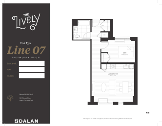 A1-1 Floor Plan at The Lively, New Jersey