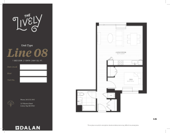 A1 Floor Plan at The Lively, Jersey City