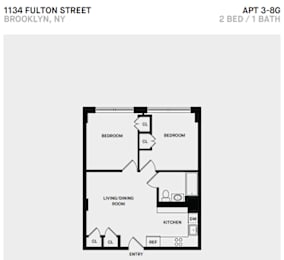 2 Bed 1 Bath