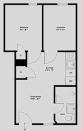 2 Bed 1 Bath