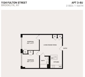 2 Bed 1 Bath