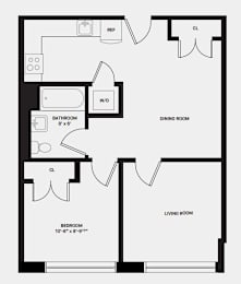 D Line 2 Bed 1 Bath
