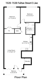 E Line 2 Bed 1 Bath