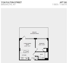 1 Bed 1 Bath Terrace
