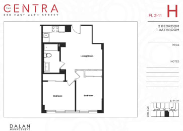 2 Bed 1 Bath