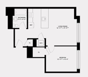 H Line 1 Bed 1 Bath