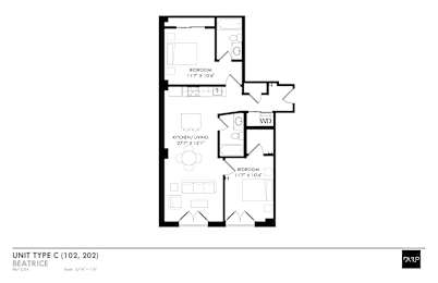 the floor plan of unit type c2o