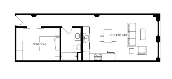Milli Floor Plan at The Draper, St Louis, MO