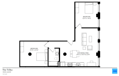 Tilby Floor Plan at The Draper, St Louis, 63103