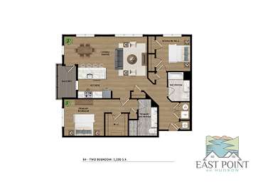 B4 Floor Plan at East Point on Hudson, Peekskill