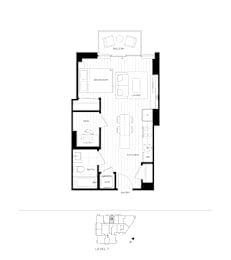 A black and white image of a floor plan for a house.