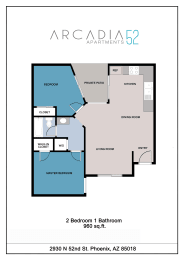  Floor Plan 2x1b