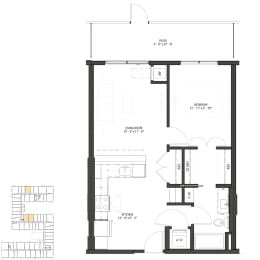 the floor plan of the apartment